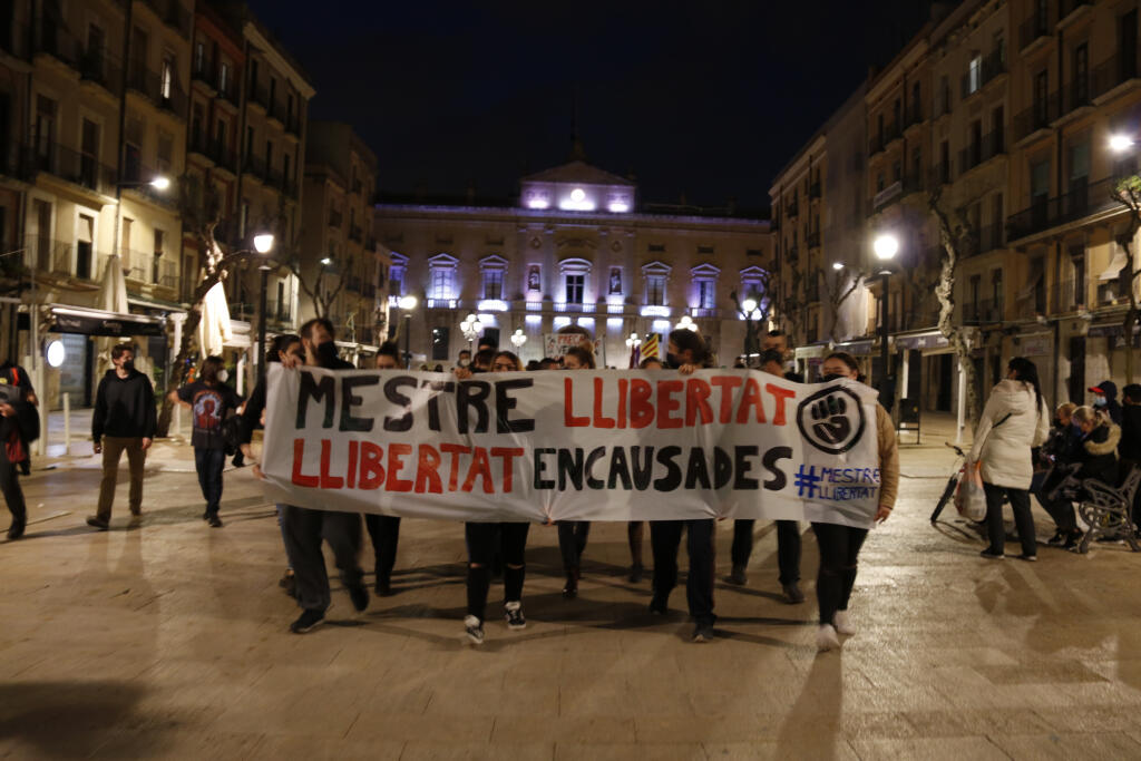 Imatge d'arxiu d'una protesta a favor de Pablo Hasel a Tarragona