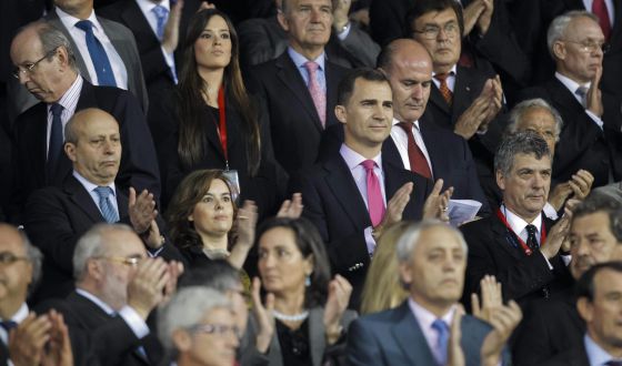 Felipe VI, a la llotja del Vicente Calderón en la final del 2012
