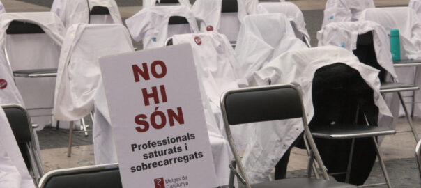 Imatge d'arxiu d'una protesta de Metges de Catalunya, el maig del 2021.