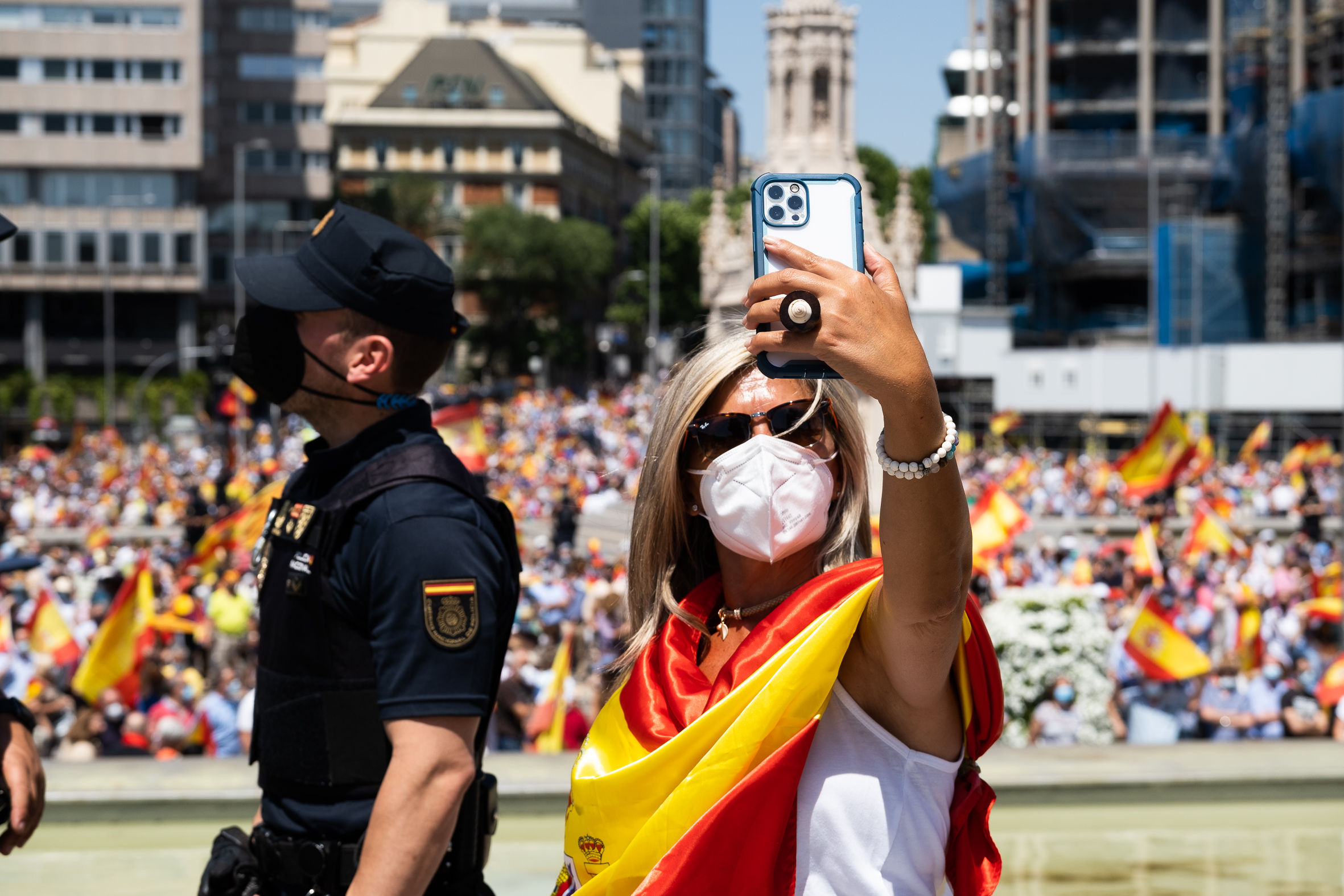 Imatge de la manifestació contra els indults celebrada a Madrid (Foto: Adiva Koenigsberg)