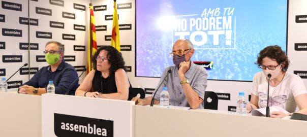 Roda de premsa de l'Assemblea Nacional Catalana
