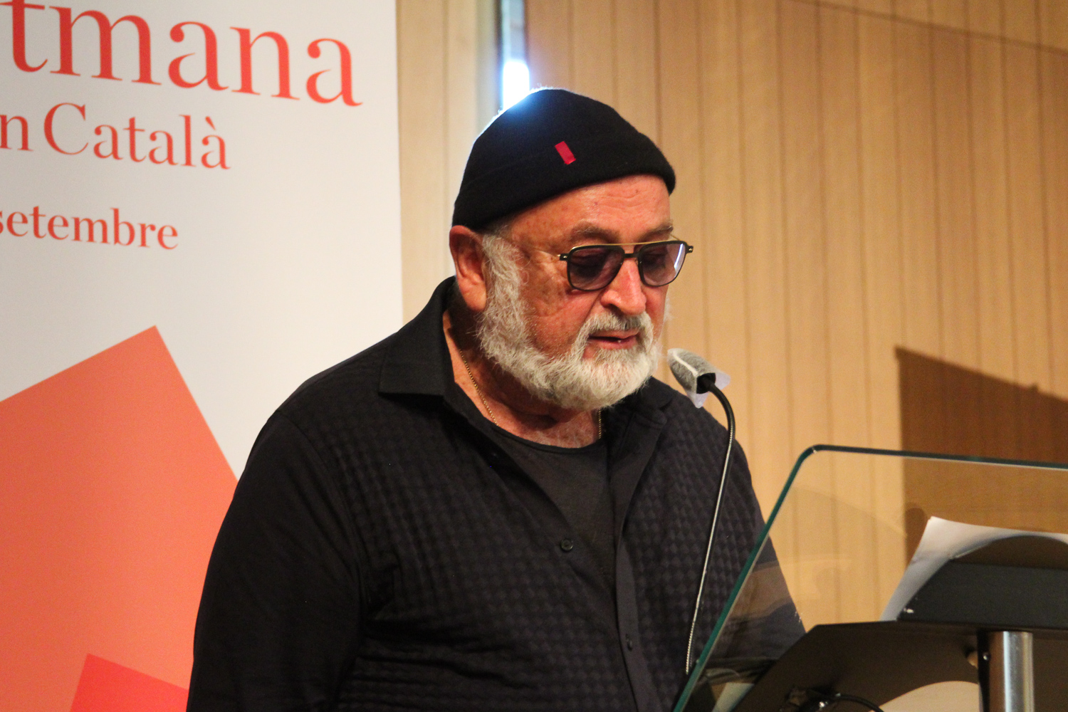 L'escriptor Biel Mesquida, 25è premi Trajectòria. Foto: Júlia Partal.