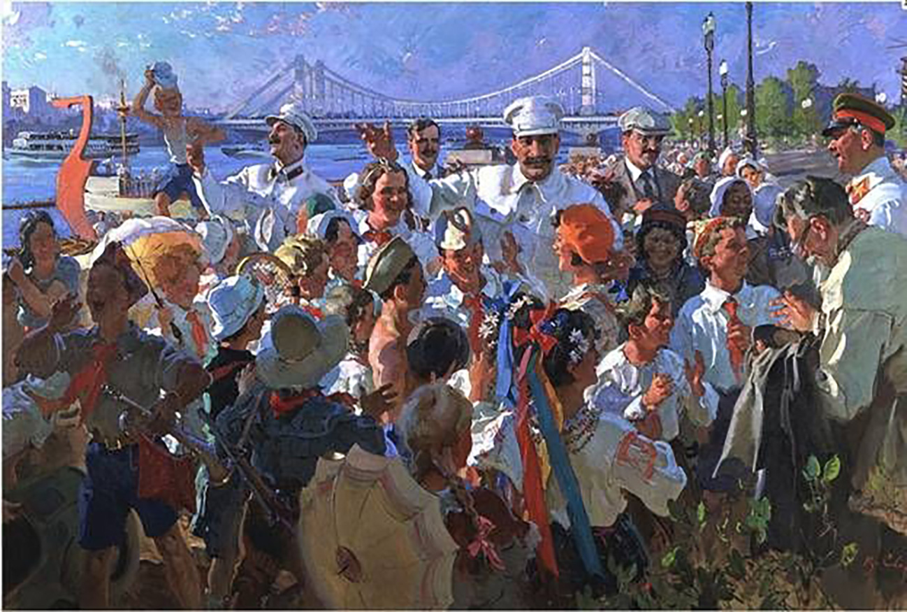 'Stalin i els membres del politbur amb els nens al parc Gorki', de Vasili Semenovich