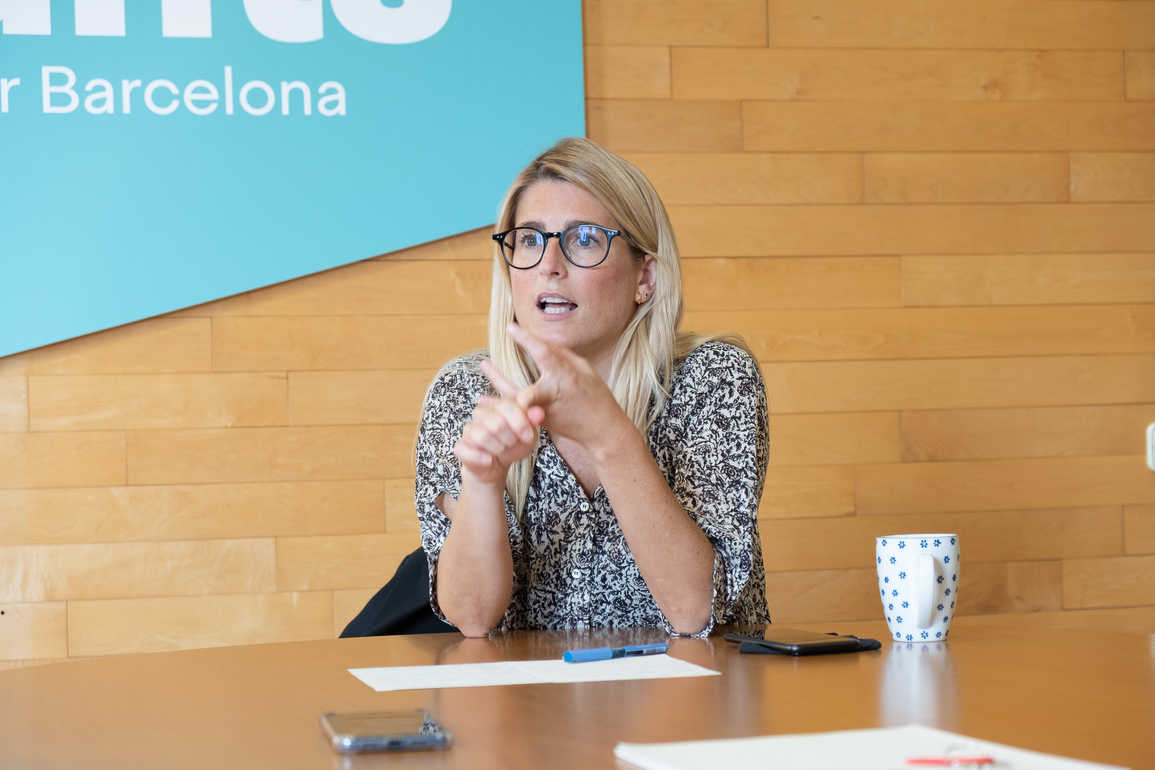 Elsa Artadi, ahir a l'Ajuntament de Barcelona (fotografia: Adiva Koenigsberg).
