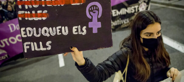 Manifestació contra les violències masclistes. Fotografia: Albert Salamé