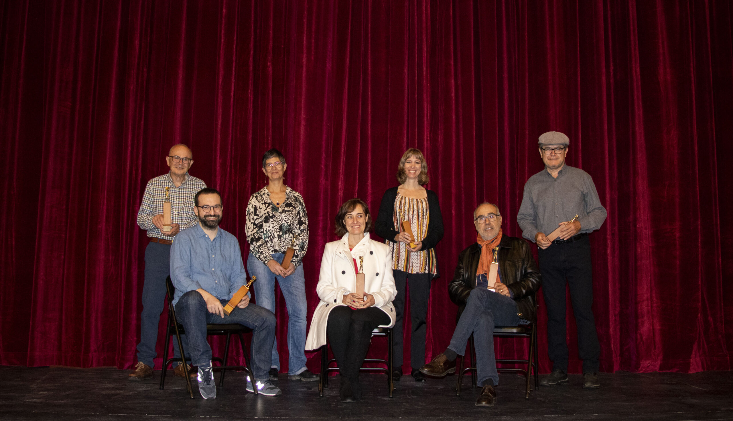 La foto dels guanyadors de totes les modalitats s'ha fet al Gran Teatre d'Alzira que acaba de reobrir després de la remodelació