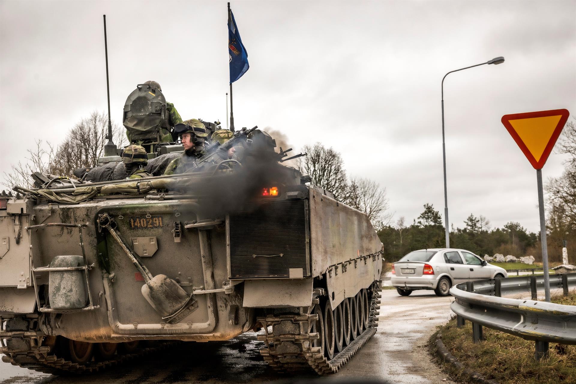 El desplegament de tropes no es limita a Ucraïna. Suècia, per exemple, ha desplegat el seu exèrcit a l'illa de Gotland, a la Bàltica (fotografia de Karl Melander).