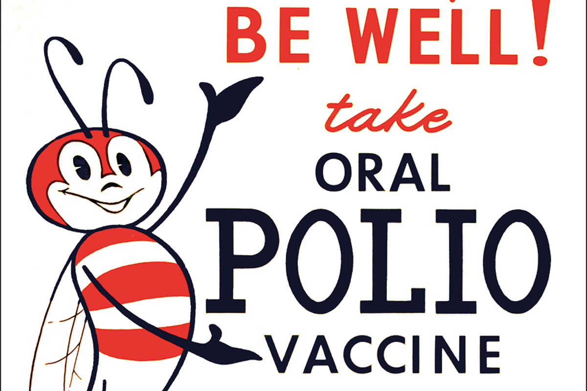 Pòster de l’any 1963 protagonitzat pel personatge Wellbee (“l’abella del benestar”), el símbol nacional per a la salut pública dels Centres per al Control i Prevenció de Malalties d’Estats Units