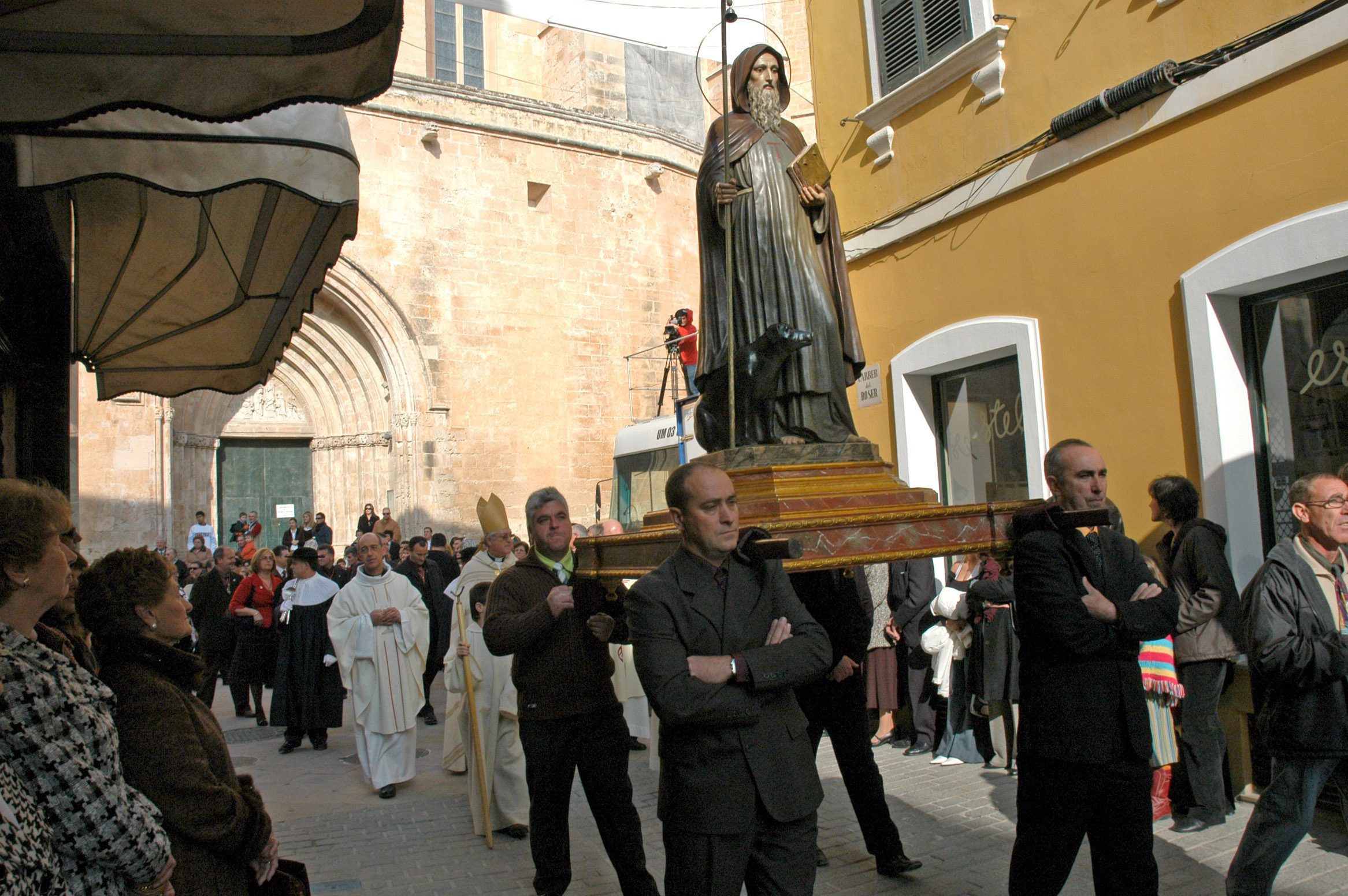 Processó de Sant Antoni a Ciutadella (fotografia: Prats i Camps)