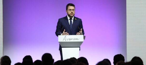 Pere Aragonès, al Museu Nacional d'Art de Catalunya (Foto: Albert Salamé)