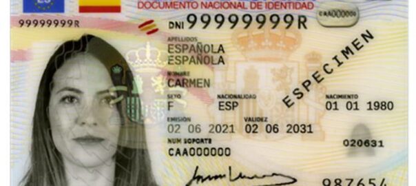 Imatge de mostra del nou model de DNI. Fotografia: Policia espanyola
