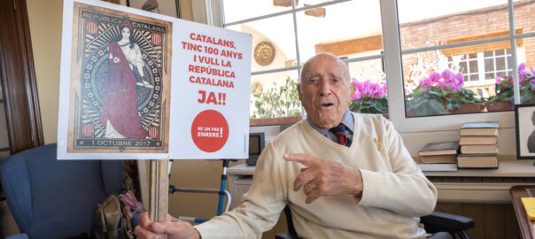 Miquel Pàmies, el febrer passat a casa seva, a Vilassar de Dalt (fotografia: Adiva Koenigsberg).