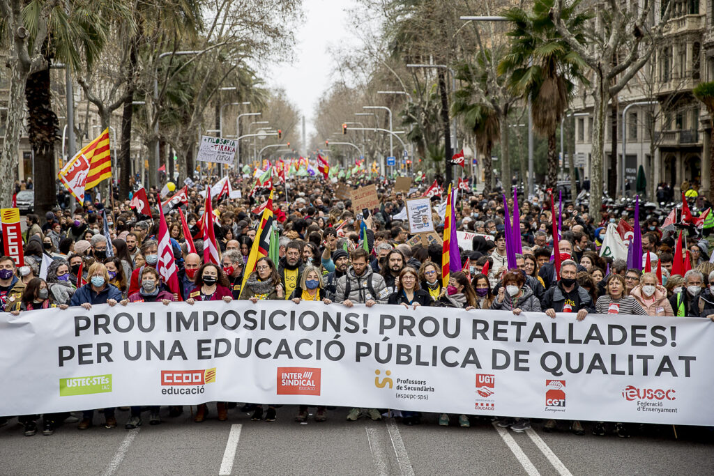 Els professors catalans reprendran les protestes contra Educació el 7 i 28 de setembre