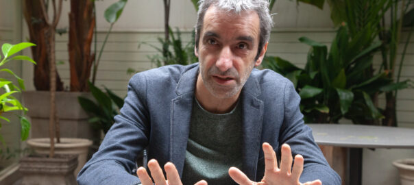 Jordi Armadans, ahir al centre de Barcelona (fotografia: Adiva Koenigsberg).