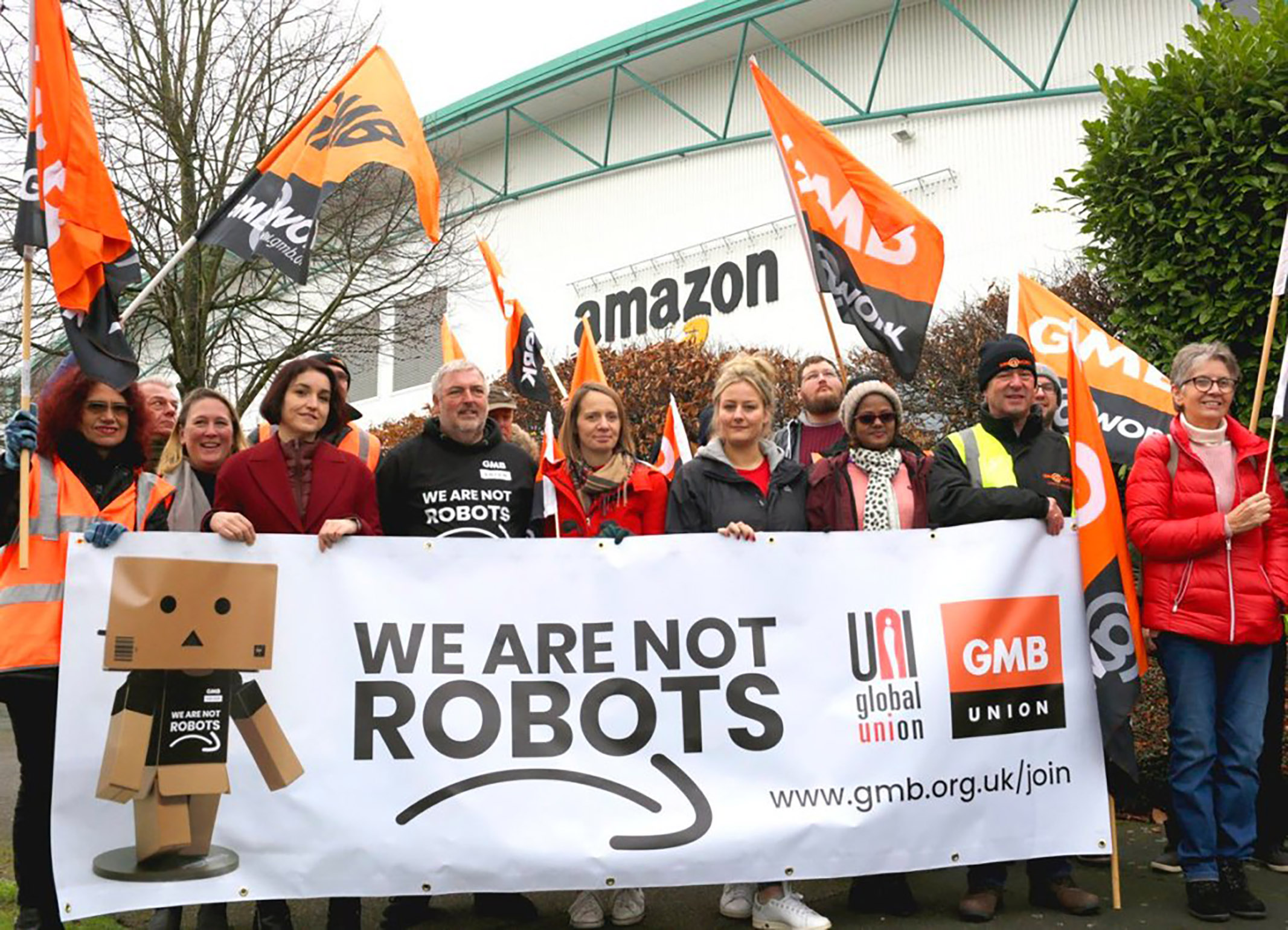 Protesta a Europa dels treballadors d'Amazon.