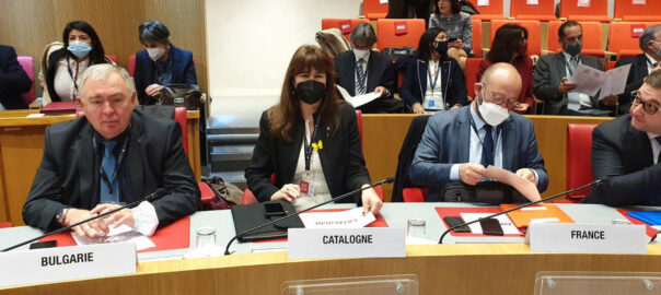 La presidenta del Parlament, Laura Borràs, a la trobada de la Conferència de Presidents de la Regió Europa de l’Assemblea Parlamentària de Francofonia a Mònaco