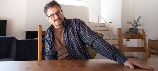 Albert Sánchez Piñol, dijous a casa seva, al Moianès (fotografia: Adiva Koenigsberg).