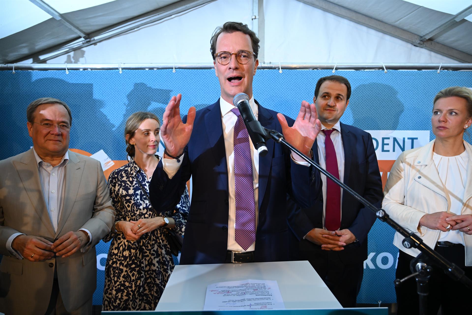 Hendrik Wuest celebra els resultats. Fotografia de Sascha Steinback