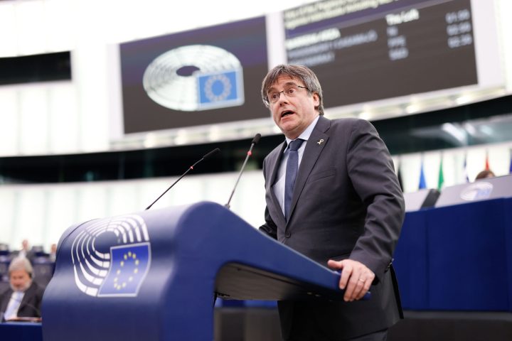 Puigdemont, en una imatge d'arxiu al Parlament Europeu