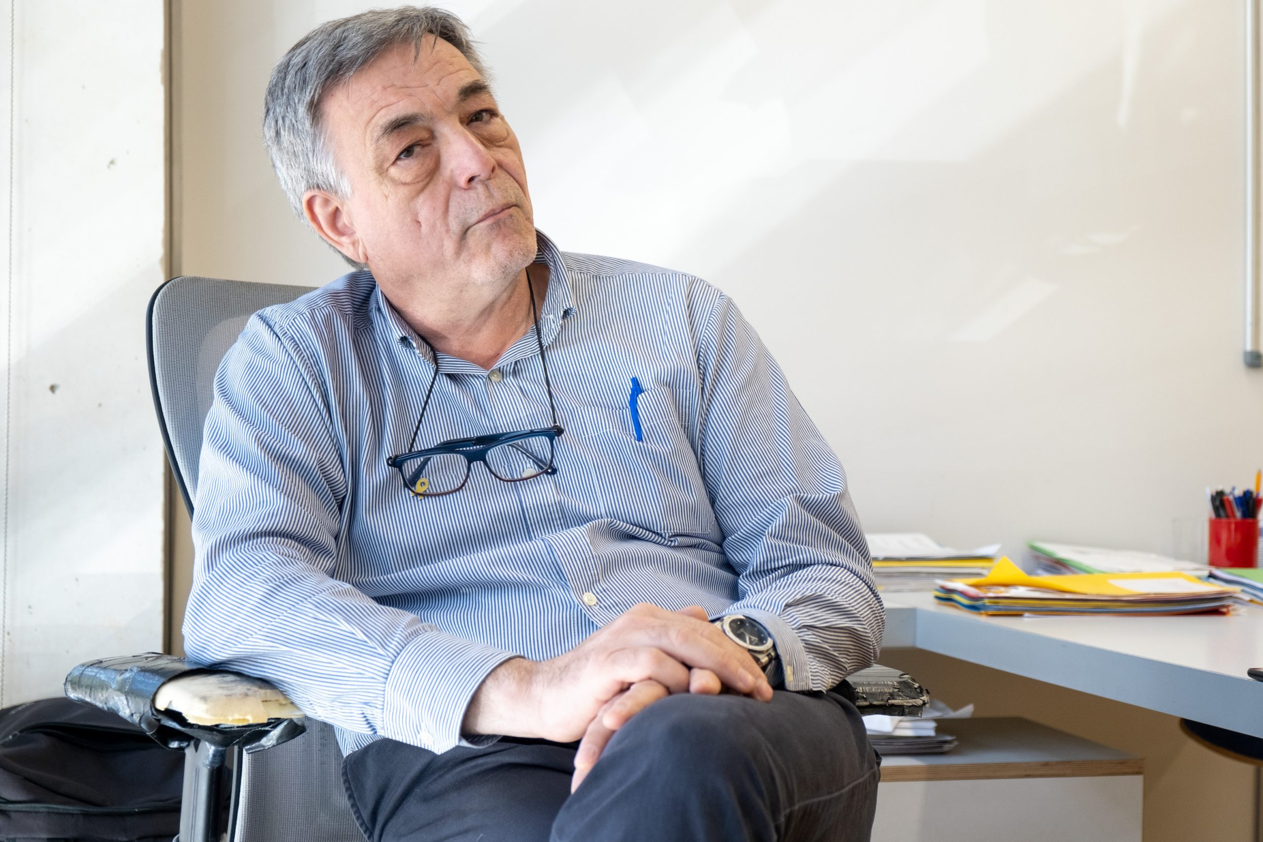 Joan Matamala, divendres passat, a la Fundació Nord (fotografia: Adiva Koenigsberg).