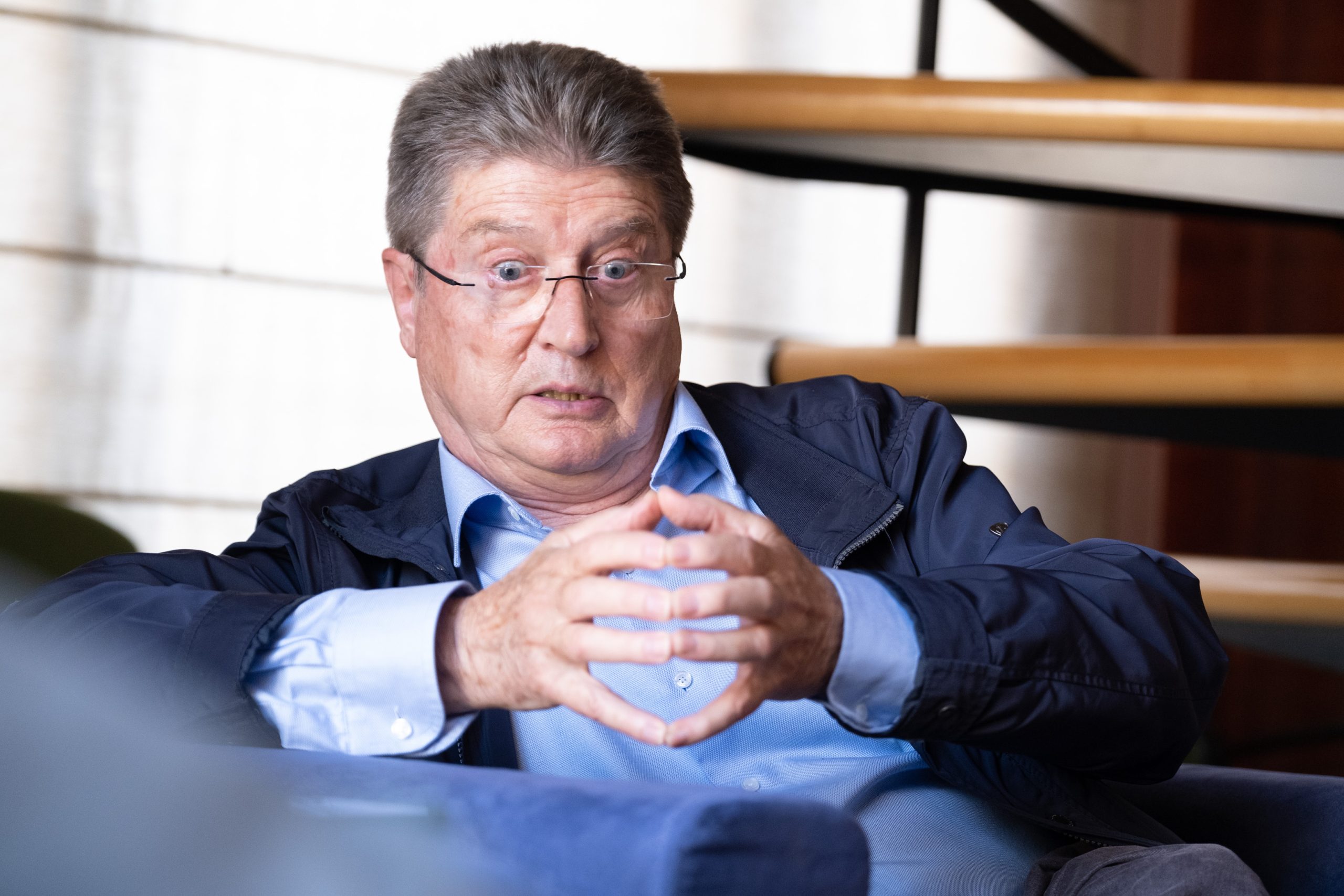 Josep Maria Montagut, dijous a la seu del Col·legi d'enginyers industrials (Foto: Adiva Koenigsberg)