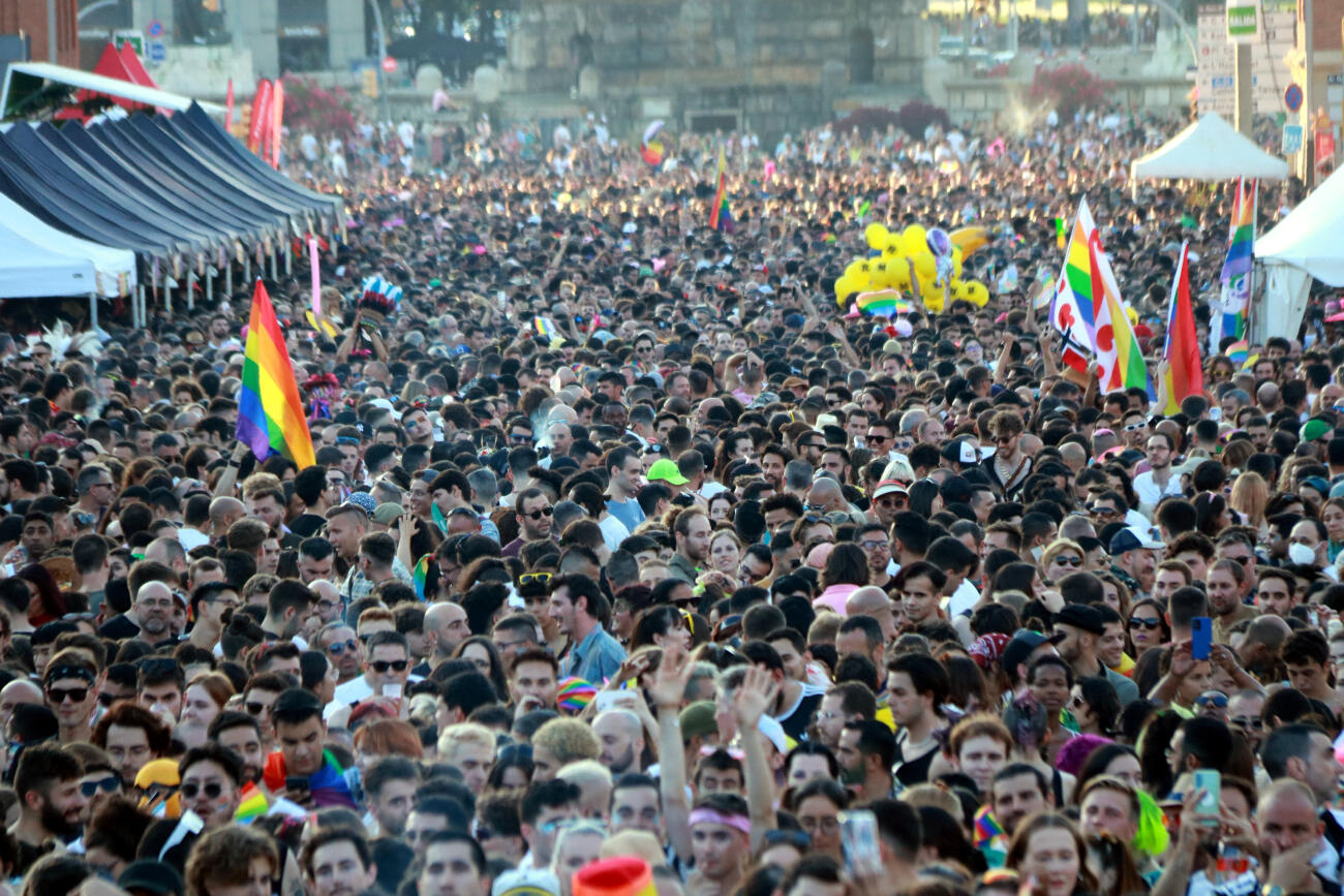El públic assistent als concerts del Pride Barcelona de l'any passat. Fotografia. ACN