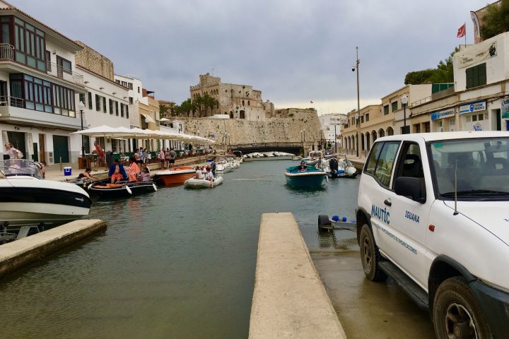 La colàrsega del port de Ciutadella el mes de juliol passat durant una alerta per rissaga