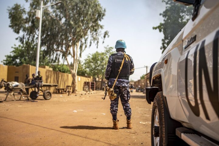 Un soldat de Mali amb el casc blau de les Nacions Unides (Foto: Minusma/Harandane Discko)