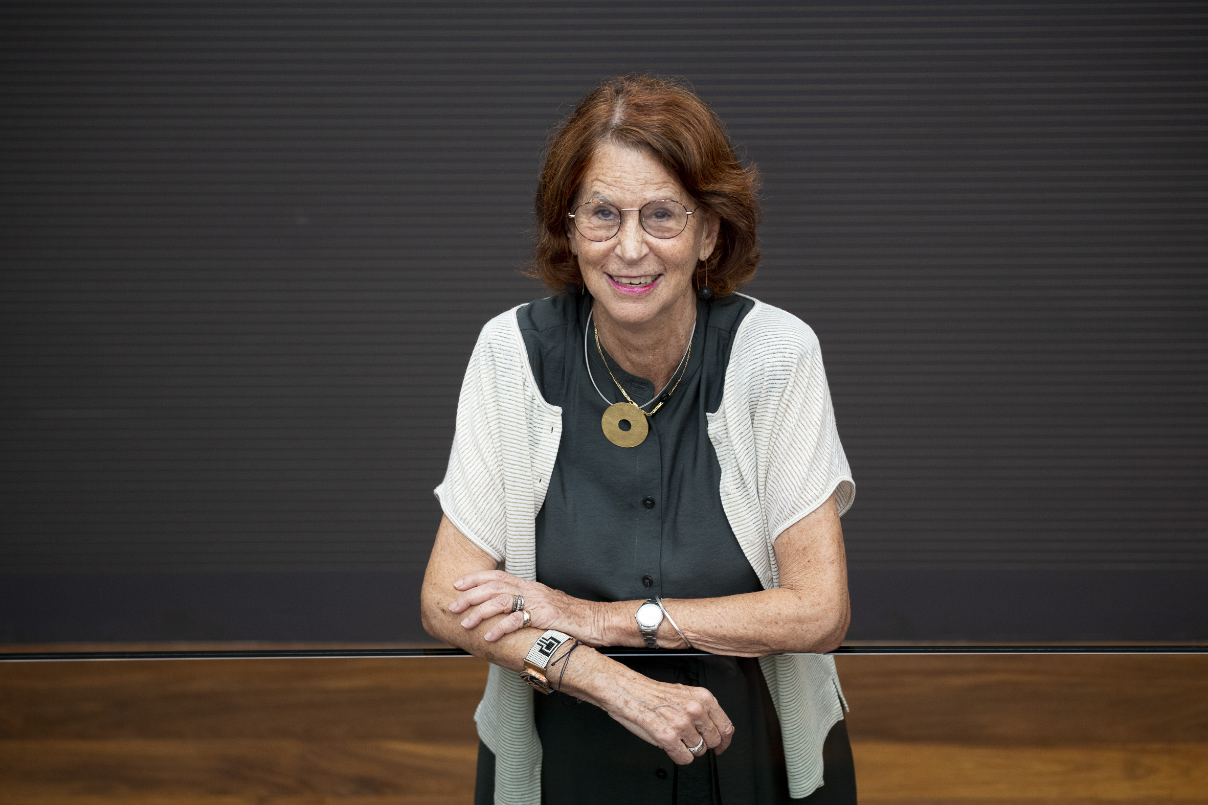 Esther Giménez-Salinas Colomer, divendres a la seu del síndic de greuges de Catalunya (Foto: Albert Salamé)