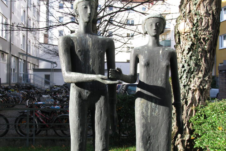 Estàtua de bronze que representa els germans Scholl (fotografia: Gras-Ober/Wikimedia Commons/CC-BY-SA 3.0)