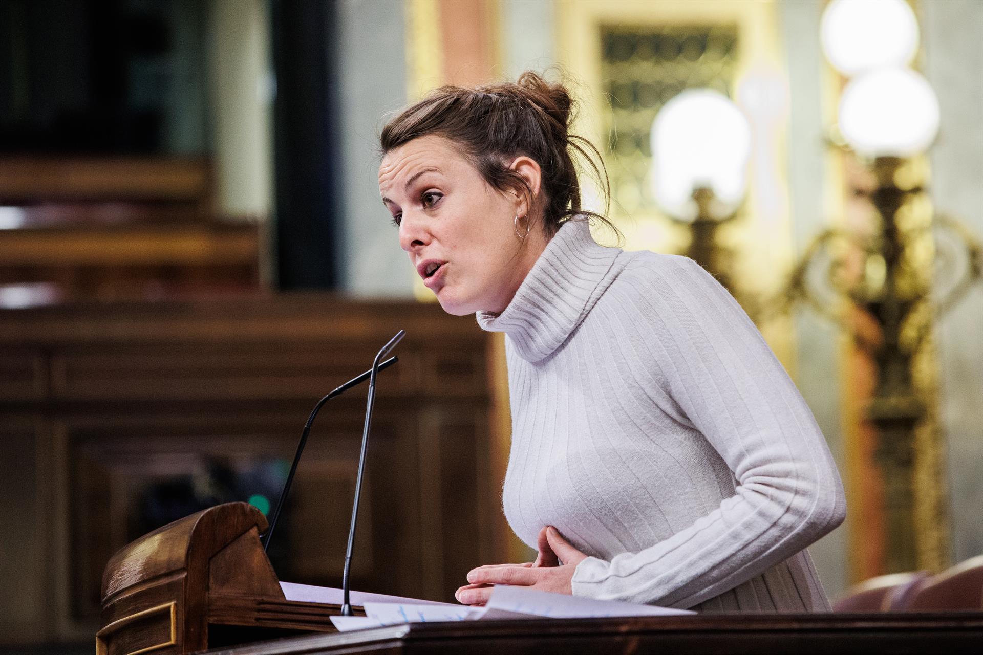 Imatge d'arxiu de la portaveu de la CUP al congrés espanyol, Mireia Vehí (Foto: Europa Press/Alejandro Martínez Vélez)