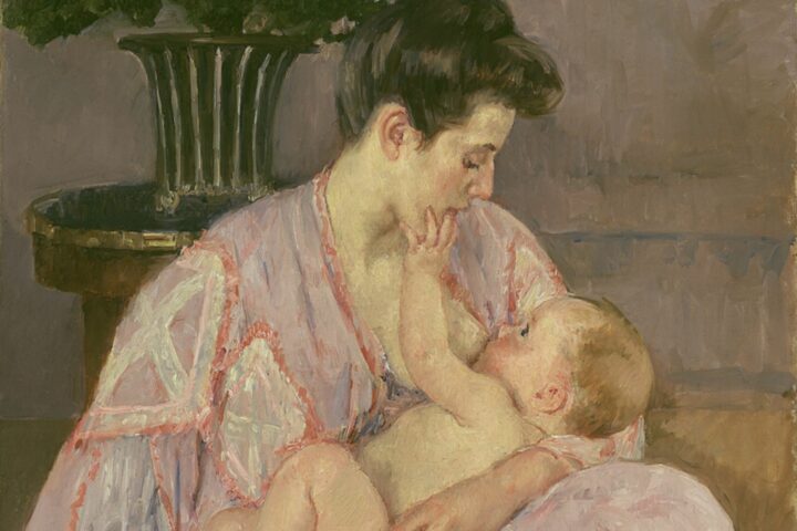Detall del quadre 'Young Mother Nursing Her Child', de Mary Cassatt (1906)