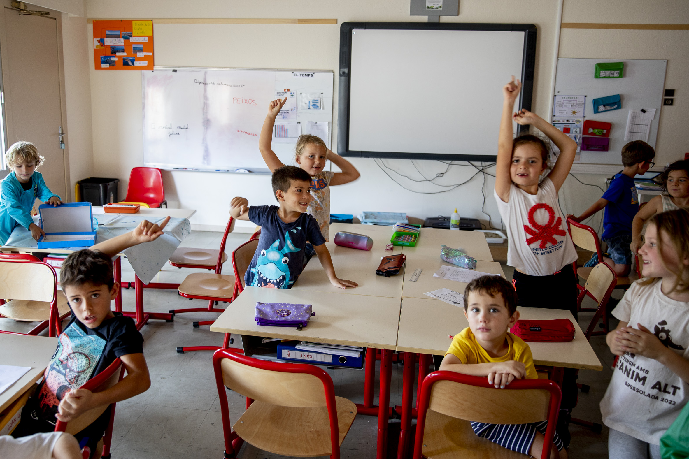 Imatge d'arxiu d'una classe de la Bressola (fotografia: Albert Salamé).