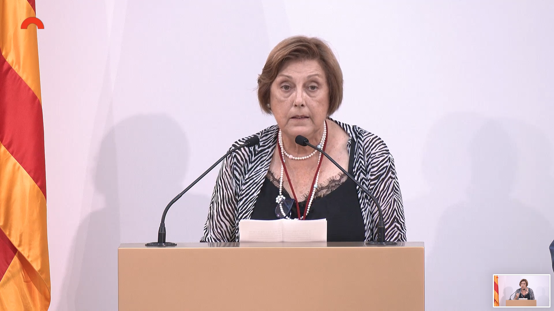 Muset durant el discurs al parlament.