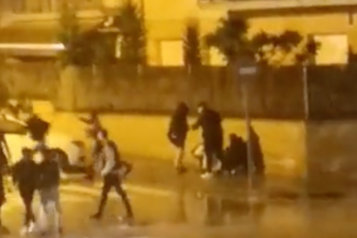 Fotograma d'un vídeo del moment de l'agressió