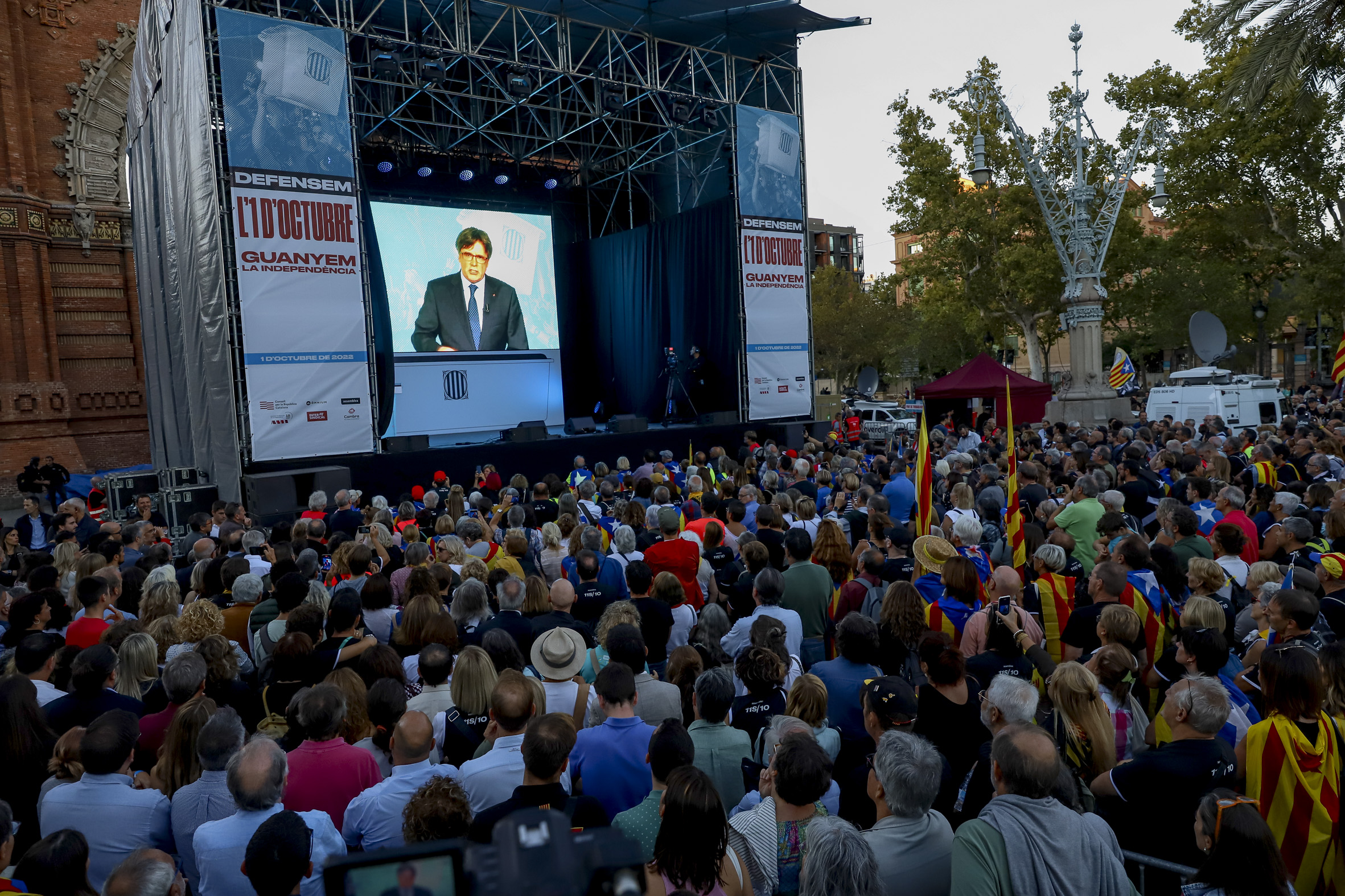 Acte de commemoració del cinquè aniversari del Primer d'Octubre, l'any passat (fotografia: Albert Salamé).