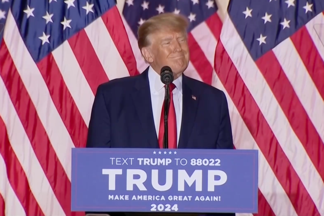 Donald Trump anuncia que es presenta de nou a la presidència dels Estats Units