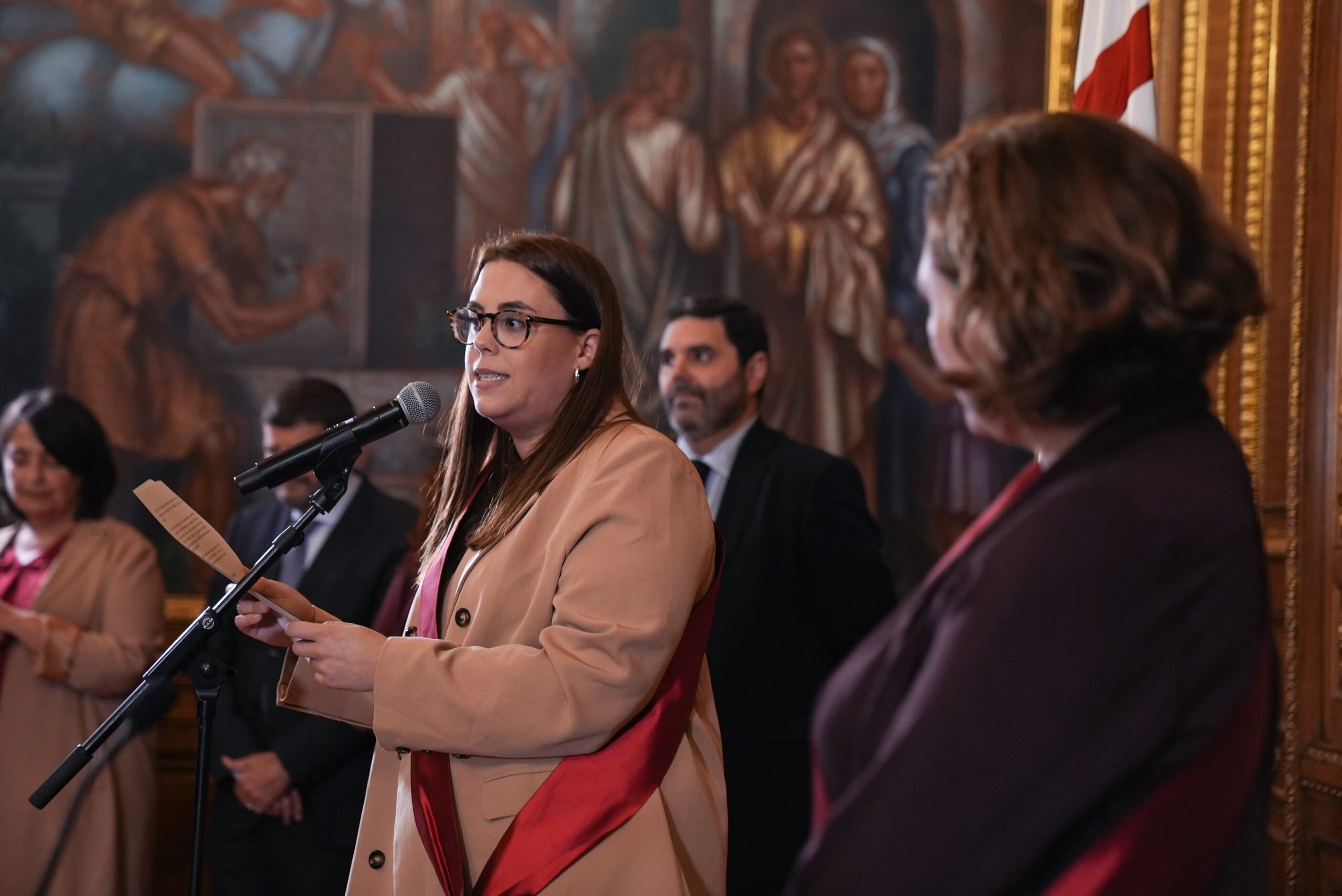 Barea en un moment de la presa de posessió (fotografia: Ajuntament de Barcelona)