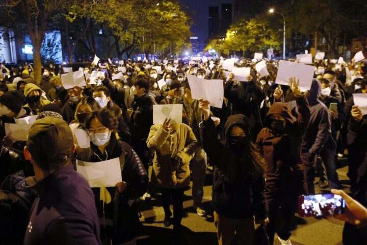 Protestes a la Xina contra les restriccions per la covid