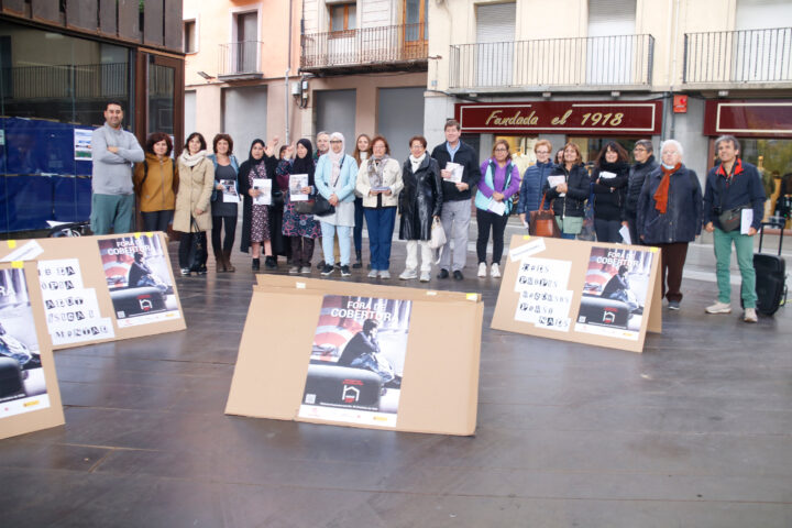 Un moment de la protesta a Ripoll (fotografia: ACN/Lourdes Casademont)