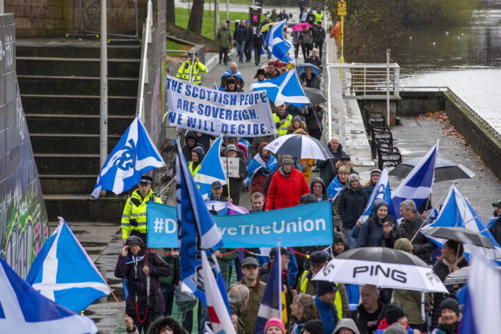 Un moment de la manifestació de Glasgow (fotografia: EFE).