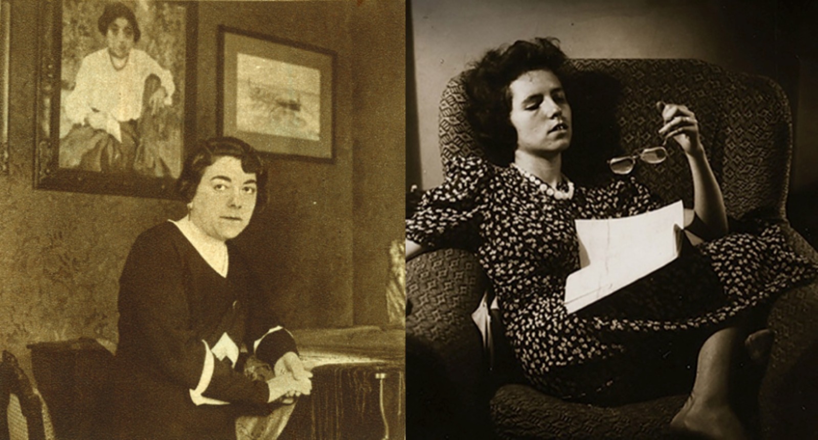 Les escriptores Carme Montoriol (1892-1966) i Grace Paley (1922-2007).