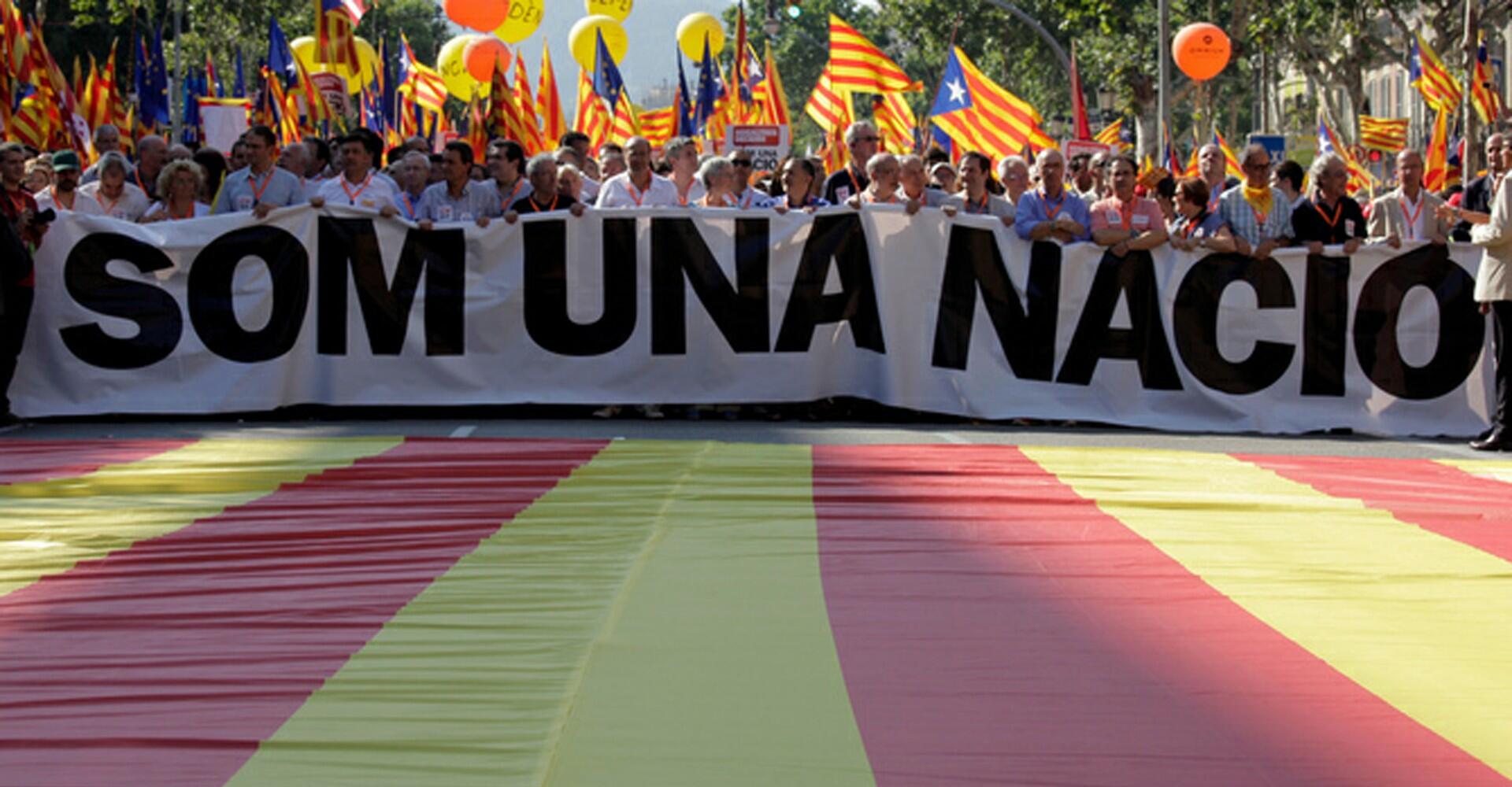 La manifestació de resposta a la sentència contra l'estatut. Barcelona, 2010.