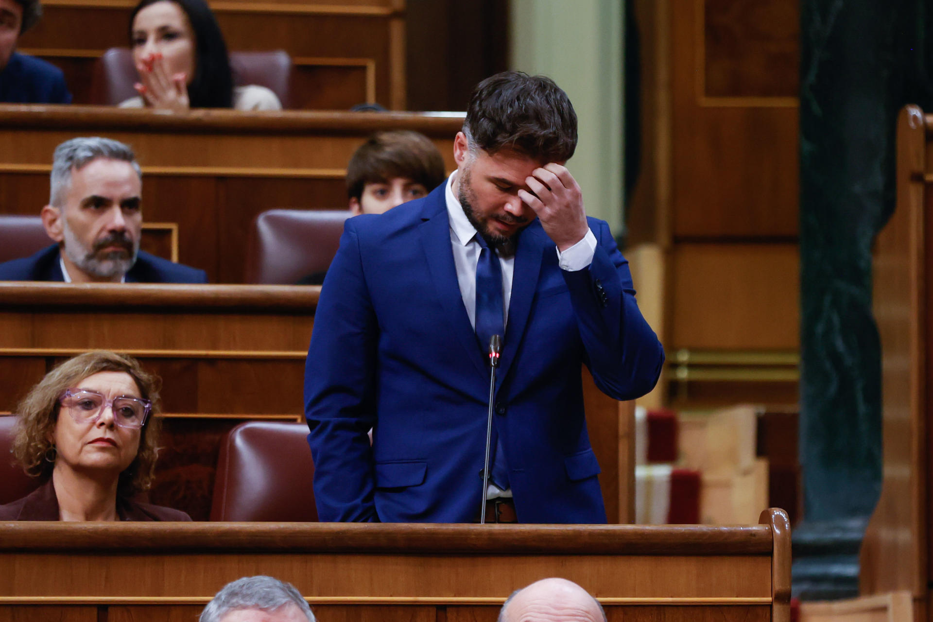 Gabriel Rufián, ahir al congrés espanyol (fotografia: Juan Carlos Hidalgo).