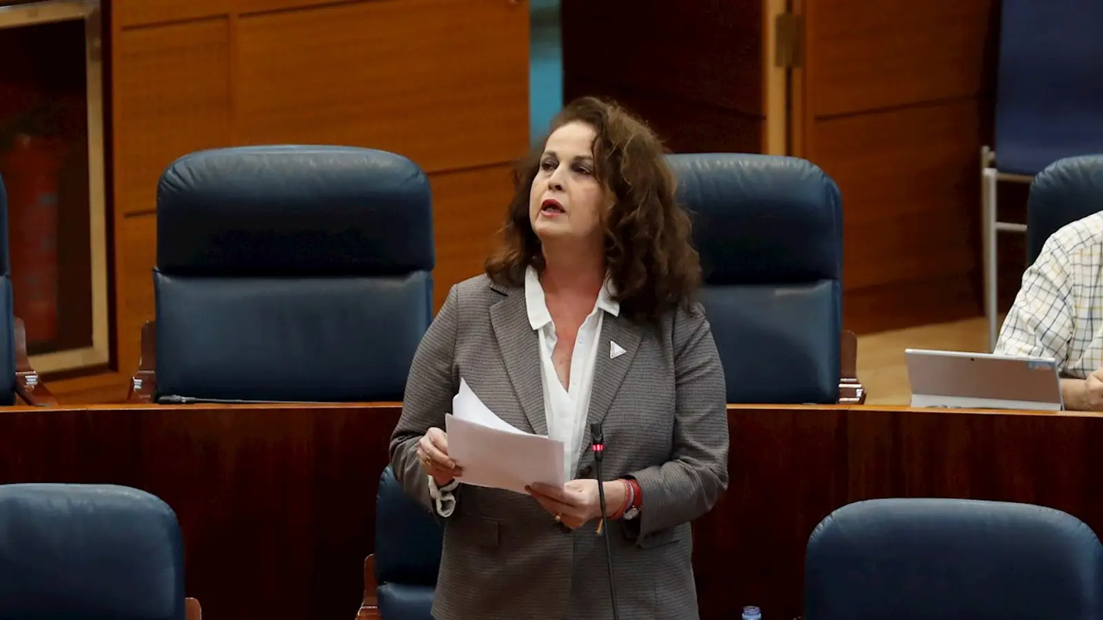 Carla Antonelli, a l'Assemblea de Madrid. Fotografia: EFE