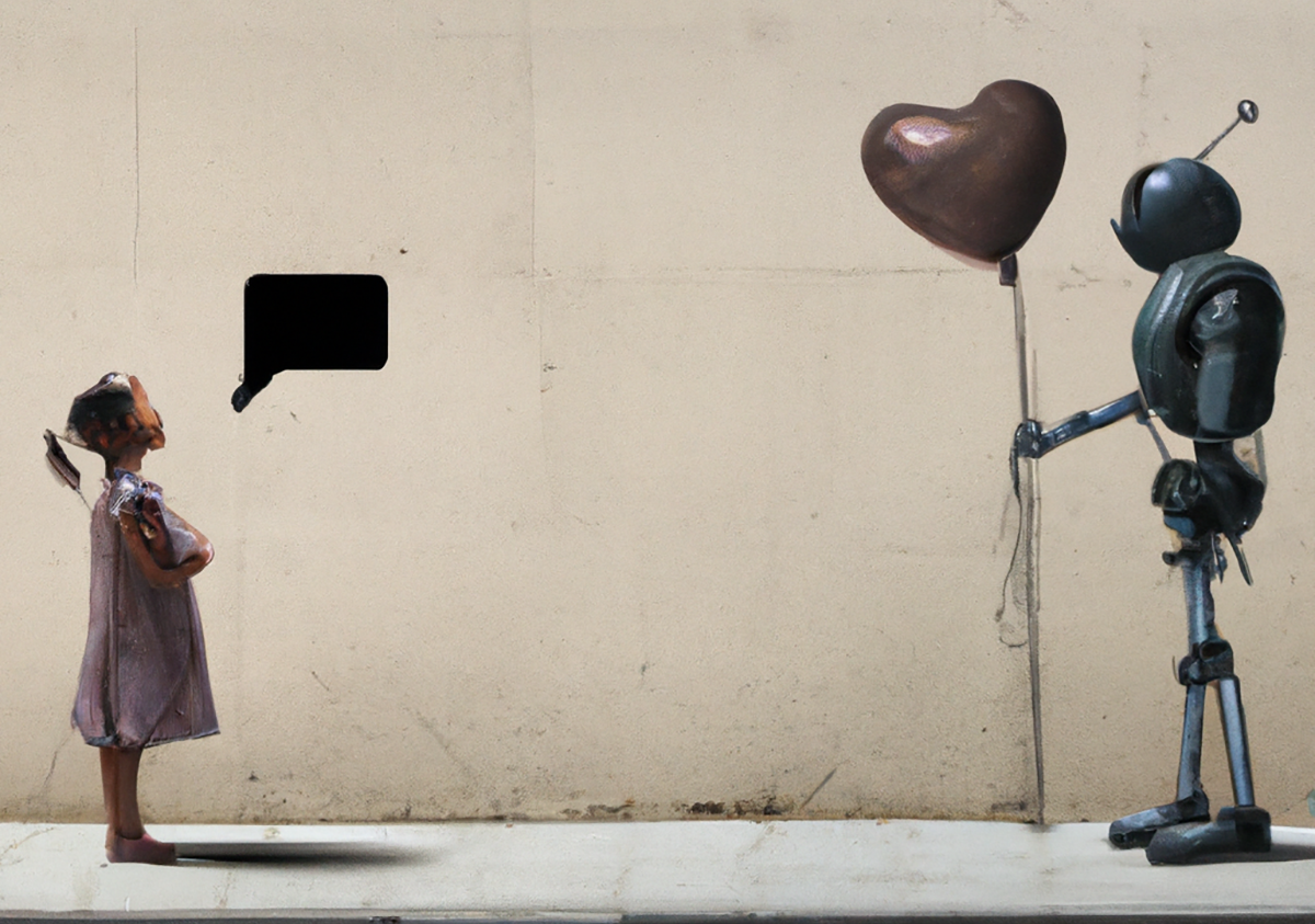 Imatge d'estil Banksy encomanada a la Intel·ligència Artificial expressament per a aquest article.