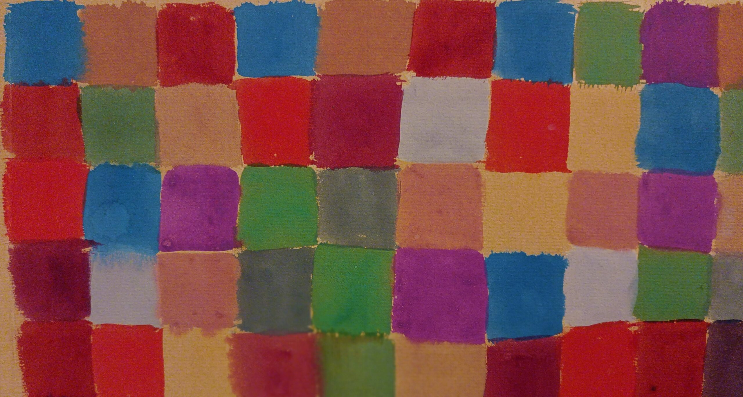 Paul Klee, ‘So de la flora meridional’, 1927. Aquarel·la damunt paper enganxat en cartó (detall).