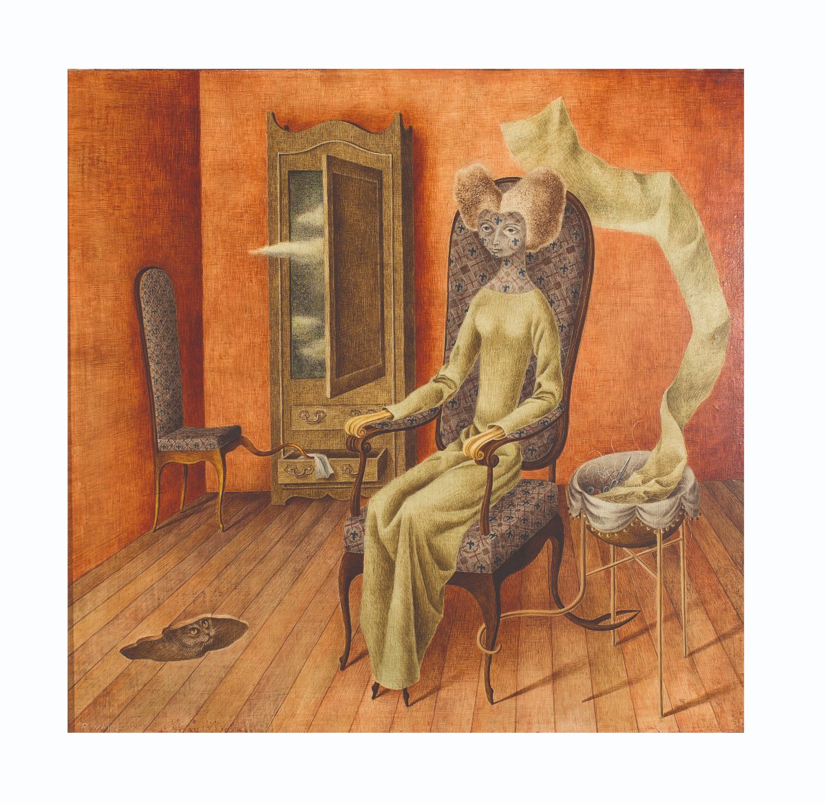 Remedios Varo. 'Mimetisme'. Oli sobre masonita. 1960. Museo de Arte Moderno. Ciutat de Mèxic.