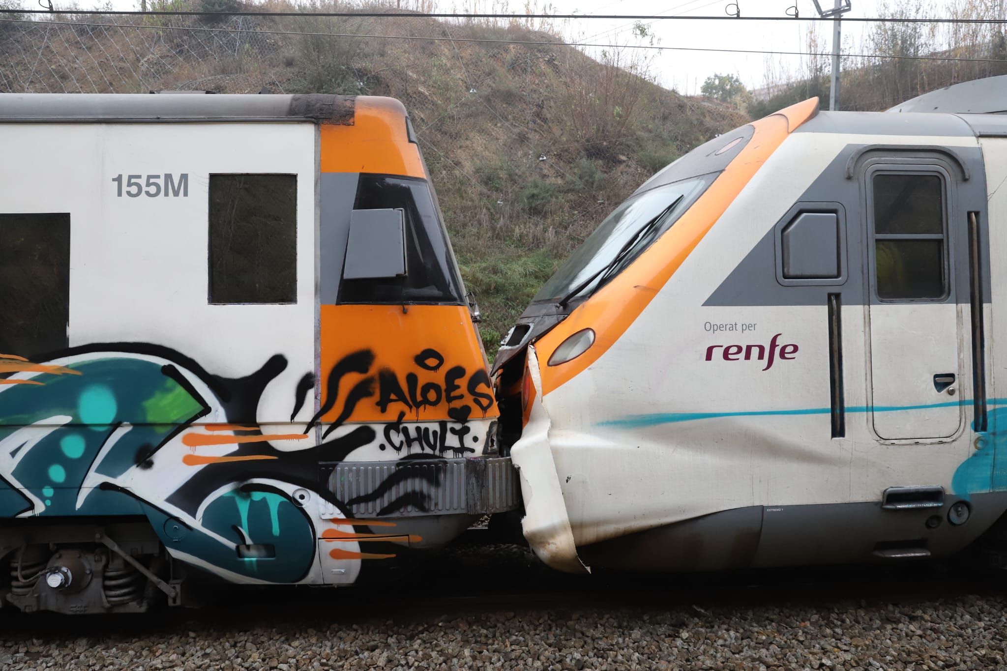 Accident d'un rodalies a Montcada i Reixach. Fotografia: Albert Salamé