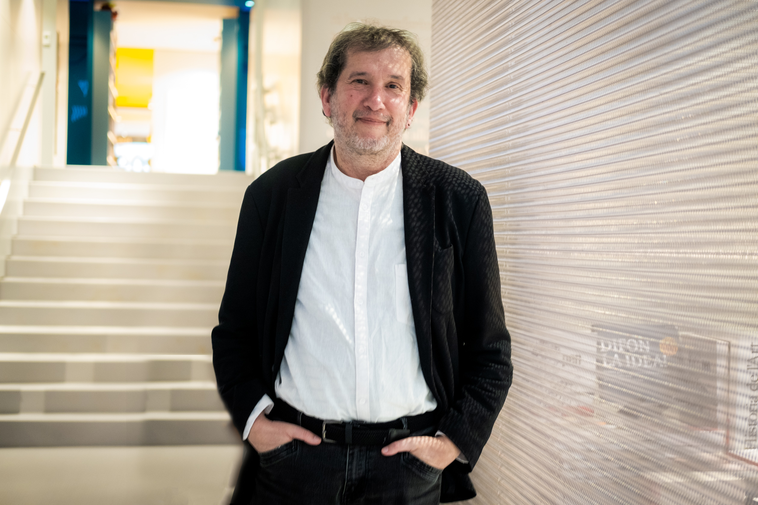 Joan-Lluís Lluís, dijous a Barcelona (fotografia: Adiva Koenigsberg).